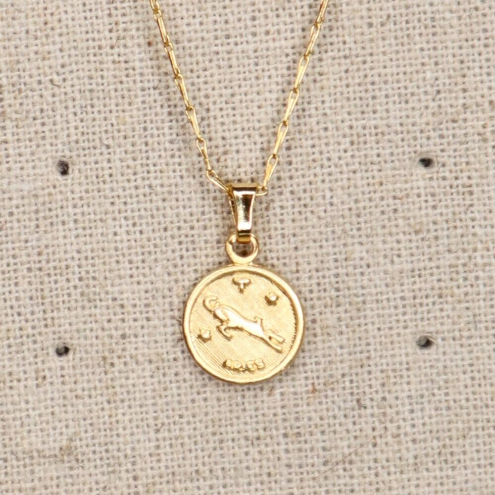 Tiny Zodiac Medallion Necklace